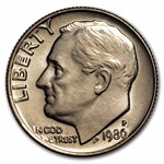 1980-P Roosevelt Dime 50-Coin Roll BU